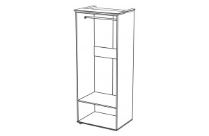 Двухстворчатый шкаф для одежды в гостиную Романтика ВК-09-17 Двухстворчатый шкаф для одежды в гостиную Романтика ВК-09-17