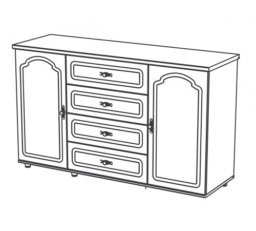 Комод для гостиной Романтика ВК-09-07 Комод для гостиной Романтика ВК-09-07