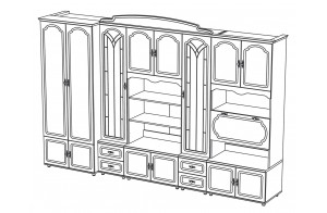 Стенка для гостиной Романтика ВК-09.1 от Мебель-Неман Стенка для гостиной Романтика ВК-09.1 от Мебель-Неман