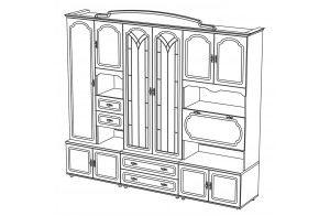 Стенка для гостиной Романтика ВК-09.2 от Мебель-Неман Стенка для гостиной Романтика ВК-09.2 от Мебель-Неман