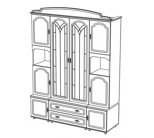 Стенка для гостиной Романтика ВК-09.3 от Мебель-Неман Стенка для гостиной Романтика ВК-09.3 от Мебель-Неман