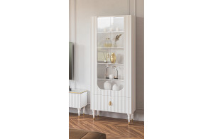 Шкаф-витрина Лоренсо МН-043-25 белый Шкаф-витрина Лоренсо МН-043-25 белый