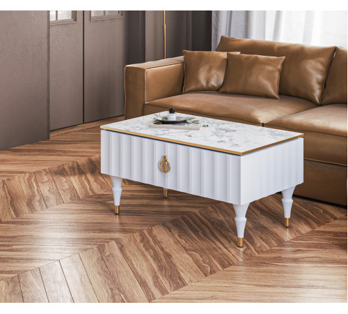 Журнальный столик Лоренсо МН-043-38 белый Журнальный столик Лоренсо МН-043-38 белый