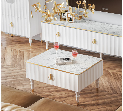 Журнальный столик Лоренсо МН-043-38 белый Журнальный столик Лоренсо МН-043-38 белый