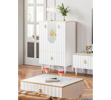 Комбинированный шкаф витрина Лоренсо МН-043-01 белый Комбинированный шкаф витрина Лоренсо МН-043-01 белый