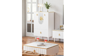 Комбинированный шкаф витрина Лоренсо МН-043-01 белый Комбинированный шкаф витрина Лоренсо МН-043-01 белый