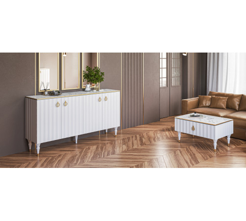 Журнальный столик Лоренсо МН-043-38 белый Журнальный столик Лоренсо МН-043-38 белый