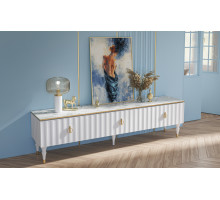 Тумба под ТВ Лоренсо МН-043-06 белая Тумба под ТВ Лоренсо МН-043-06 белая