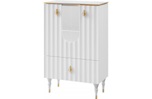 Комбинированный шкаф витрина Лоренсо МН-043-01 белый Комбинированный шкаф витрина Лоренсо МН-043-01 белый