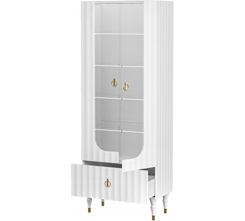 Шкаф-витрина Лоренсо МН-043-25 белый Шкаф-витрина Лоренсо МН-043-25 белый