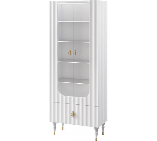 Шкаф-витрина Лоренсо МН-043-25 белый Шкаф-витрина Лоренсо МН-043-25 белый