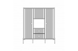 Шкаф комбинированный в гостиную Люксор МН-042-03 Шкаф комбинированный в гостиную Люксор МН-042-03