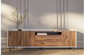 Гостиная Модена Белая/Дуб Элисон Гостиная Модена Белая/Дуб Элисон