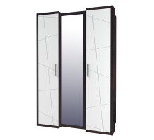Трехдверный шкаф гардероб для одежды с зеркалом Барселона МН-115-03-220 Трехдверный шкаф гардероб для одежды с зеркалом Барселона МН-115-03-220