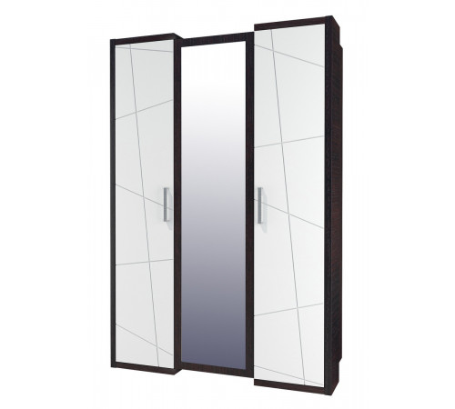 Трехдверный шкаф гардероб для одежды с зеркалом Барселона МН-115-03-220 Трехдверный шкаф гардероб для одежды с зеркалом Барселона МН-115-03-220