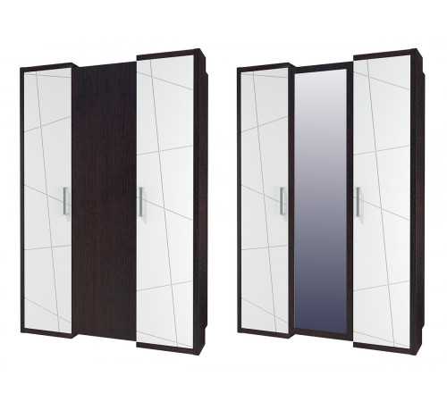 Трехдверный шкаф гардероб для одежды с зеркалом Барселона МН-115-03-220 Трехдверный шкаф гардероб для одежды с зеркалом Барселона МН-115-03-220