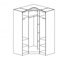 Угловой шкаф Орхидея СП-002-18 (белый) Угловой шкаф Орхидея СП-002-18 (белый)