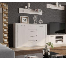 Широкий комод 1400 Элана, цвет Бодега белая Широкий комод 1400 Элана, цвет Бодега белая