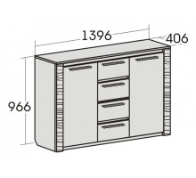 Широкий комод 1400 Элана  Широкий комод 1400 Элана