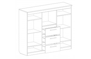 Широкий комод с баром для гостиной Элана  Широкий комод с баром для гостиной Элана