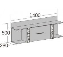 Навесная закрытая полка для гостиной Элана Навесная закрытая полка для гостиной Элана