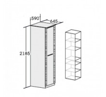Одностворчатый шкаф с полками для спальни Элана Одностворчатый шкаф с полками для спальни Элана