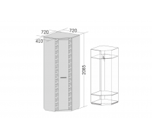 Угловой шкаф гардероб для гостиной Элана Угловой шкаф гардероб для гостиной Элана