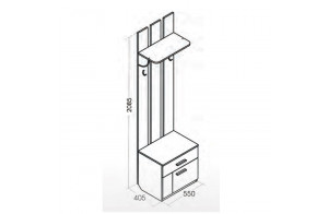 Вешалка для одежды в прихожую Элана Вешалка для одежды в прихожую Элана
