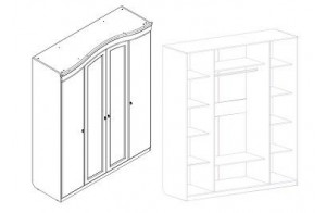 Четырехдверный шкаф для одежды Николь Четырехдверный шкаф для одежды Николь
