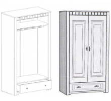 Шкаф для одежды Прованс двухдверный Шкаф для одежды Прованс двухдверный