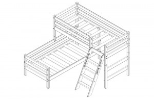 Двухъярусная детская кровать Соня Вариант-8