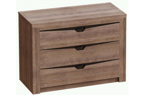 Комод для белья с тремя ящиками Соренто Дуб Стирлинг Комод для белья с тремя ящиками Соренто Дуб Стирлинг