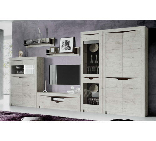 Шкаф-витрина Соренто двухдверный дуб бонифаций Шкаф-витрина Соренто двухдверный дуб бонифаций