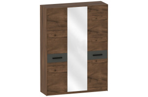 Трехстворчатый шкаф для одежды с зеркалом Глазго Трехстворчатый шкаф для одежды с зеркалом Глазго