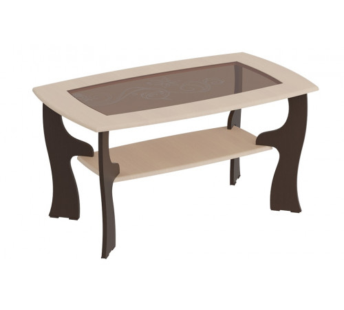 Журнальный стол со стеклянной столешницей в гостиную №15 Журнальный стол со стеклянной столешницей в гостиную №15