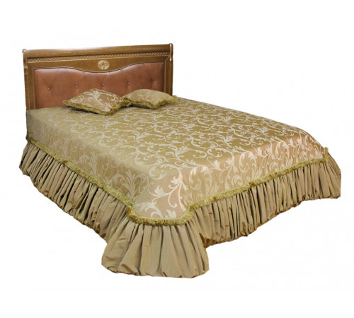 Двуспальная кровать Лика ММ-137-02/Б (медовый дуб+зп) без изножья Двуспальная кровать Лика ММ-137-02/Б (медовый дуб+зп) без изножья