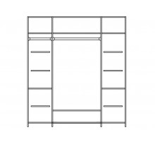 Шкаф для одежды Нинель ММ-167-01/04 (табак+тп)