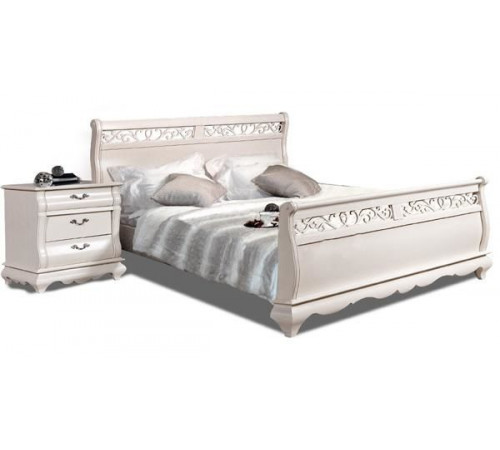 Двуспальная кровать Оскар ММ-216-02/16 (белая эмаль+пт) Двуспальная кровать Оскар ММ-216-02/16 (белая эмаль+пт)