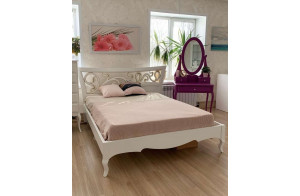 Двуспальная кровать Лиана MUR-114-01 (коса патина) Двуспальная кровать Лиана MUR-114-01 (коса патина)