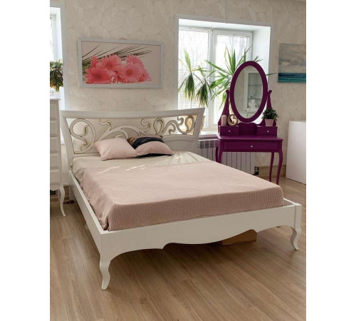 Двуспальная кровать Лиана MUR-114-01 (коса патина) Двуспальная кровать Лиана MUR-114-01 (коса патина)