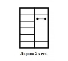 Двухстворчатый шкаф для одежды Лирона MUR-103-05 st Двухстворчатый шкаф для одежды Лирона MUR-103-05 st