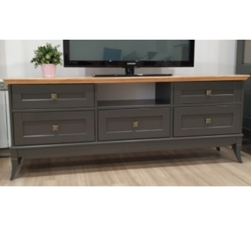 Тумба под телевизор Римини MUR-118-13/5(1) на ножках (RAL 7022) Тумба под телевизор Римини MUR-118-13/5(1) на ножках (RAL 7022)