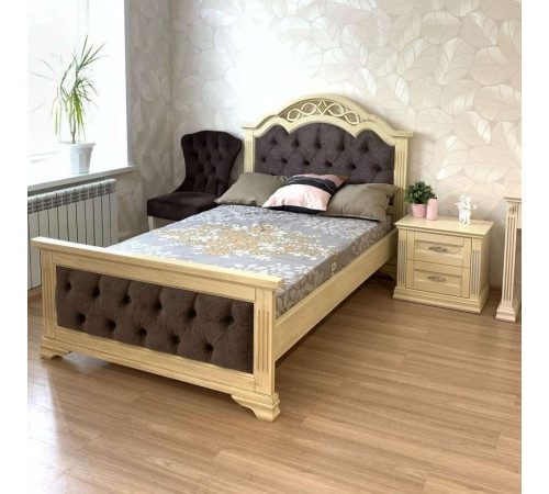 Односпальная кровать Венеция MUR-101-01 с каретной стяжкой Односпальная кровать Венеция MUR-101-01 с каретной стяжкой