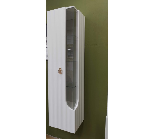 Шкаф-витрина навесной Лоренсо МН-043-02/03 белый Распродажа с экспозиции Шкаф-витрина навесной Лоренсо МН-043-02/03 белый Распродажа с экспозиции