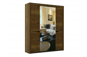 Четырехстворчатый шкаф для одежды Г-12 (ДГТ) Гарда с зеркалом Четырехстворчатый шкаф для одежды Г-12 (ДГТ) Гарда с зеркалом