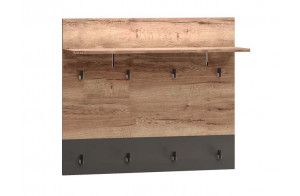 Настенная вешалка для одежды ПХ-10 (ДГТ) Ханна с полкой Настенная вешалка для одежды ПХ-10 (ДГТ) Ханна с полкой