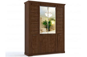 Четырехстворчатый шкаф для одежды СК-8 (ОРТ) Кантри с зеркалом Четырехстворчатый шкаф для одежды СК-8 (ОРТ) Кантри с зеркалом