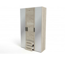 Трехстворчатый шкаф для одежды СМ-12 Мале с зеркалом Трехстворчатый шкаф для одежды СМ-12 Мале с зеркалом