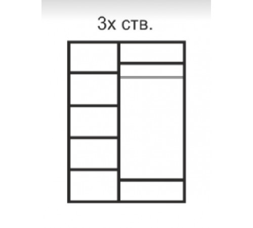 Трехстворчатый шкаф для одежды  Rimini РМШ2/3(латте) Трехстворчатый шкаф для одежды  Rimini РМШ2/3(латте)