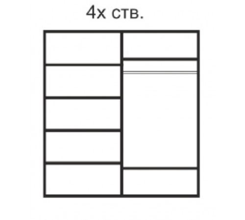Четырехстворчатый шкаф для одежды с зеркалом Rimini РМШ1/4 (слоновая кость) Четырехстворчатый шкаф для одежды с зеркалом Rimini РМШ1/4 (слоновая кость)
